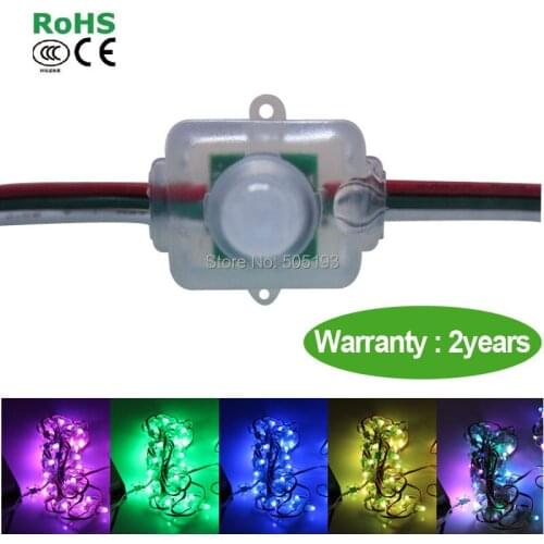 12mm WS2811 Pixel Module,IP68 waterproof DC5V Input full color 50pcs per String