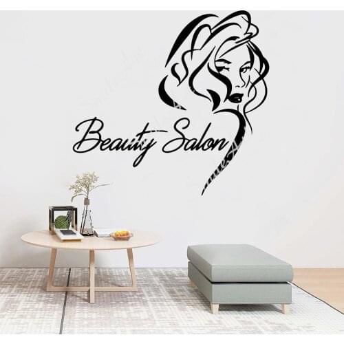 Cartoon Beauty salon Self Adhesive Vinyl Waterproof Wall Art Decal For Kids Rooms Decoration Art Decor Wallpaper
