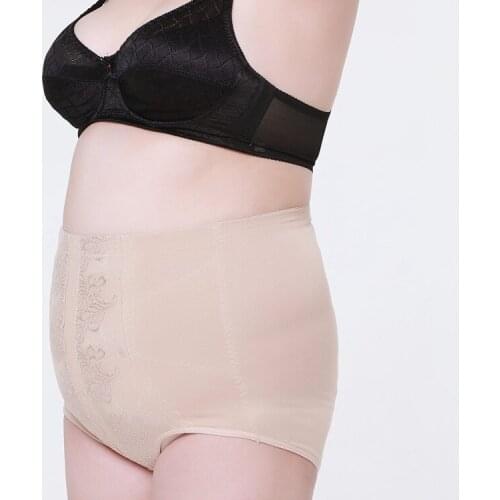 Plus Size 5XL Sexy Lace Underwears Women Shapers Panties Tall waist 125kg Tuck corset gauze Body-hugging maternal belly