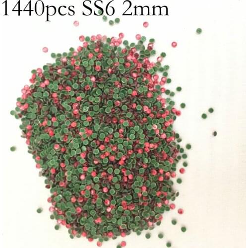 1440pcs 1-2mm SS6 DIY Crystal Rhinestone for Dresses Hotfix Applicator Rhinestone Applique Decorations Nail Art Rhinestone