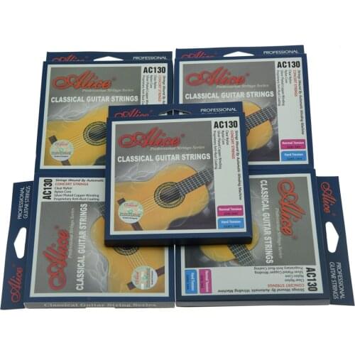 5 pcs Alice Normal/High Tension Clear Nylon Classical Guitar String Normal Tension Silver Plated Copper Wound Strings