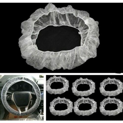 Universal waterproof plastic disposable car steering wheel cover, car repair protective cover