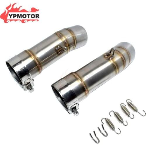 Sport Bike Motorcycle 51MM Slip On Middle Link Exhaust Pipe Mid Link Connection Muffler For Ducati 848 1098 1098S 1098R 1198