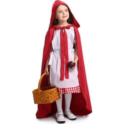 Little Red Riding Hood Wolf Grandma Fairy Tale Drama Performance Costume Idyllic Farm Skirt For Cosplay Halloween