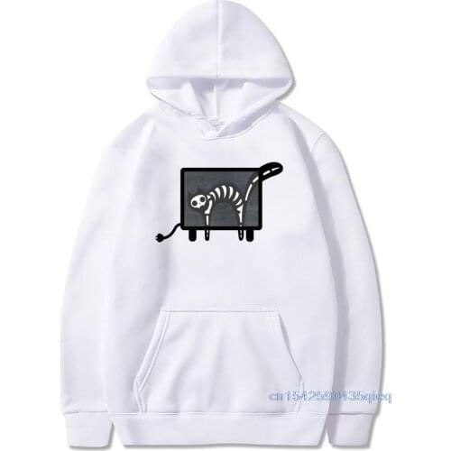 Funny Man Hoodies X Ray Cat Tshirt Skeleton Kitty 2021 Fashion Autumn and winter Long Polyester sleeve Tops Sweatshirt