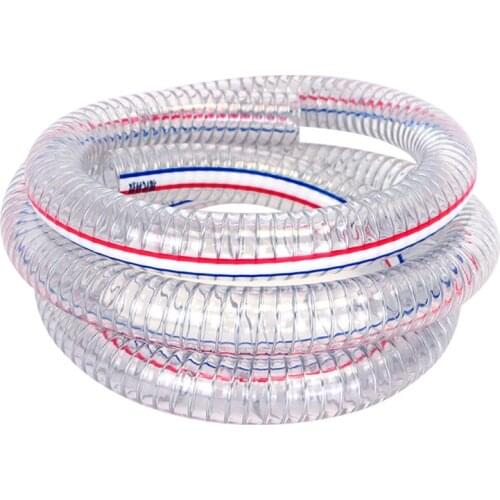 1M PVC steel wire transparent tube industrial high temperature oil resistant hose antifreeze plastic water pipe Pumping fittings