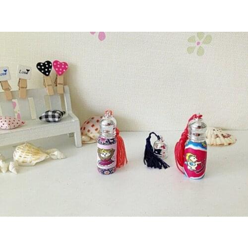 10ML mini perfume bottle polymer clay empty small perfume refillable bottle Car Pendant 100pcs