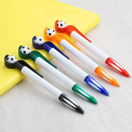 1000 pcs New Arrive Office school supplies football Ball point pen cartoon header school office children writing tool