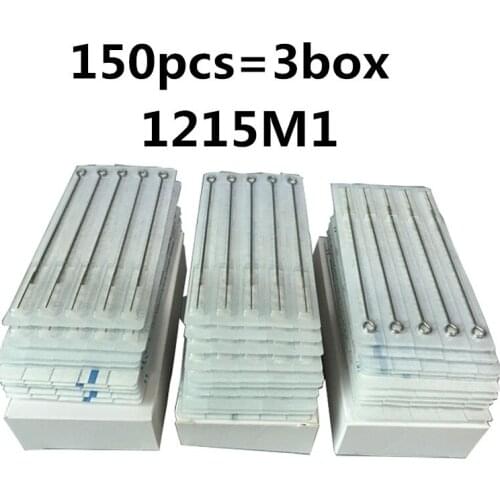 150PCS Professional Tattoo Needles 15M1 Single Magnum Sterilize Tattoo Needles Medical Stainless Steel Material Free Shipping