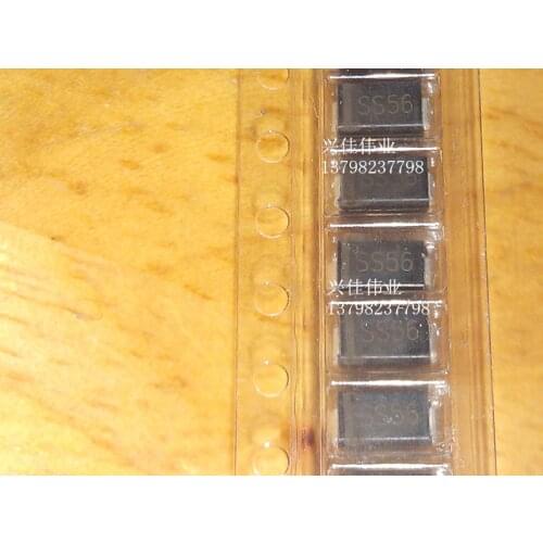 500PCS/LOT Schottky Diode SS56 SK56 Patch SMA DO-214AC 5A 60V Small Size