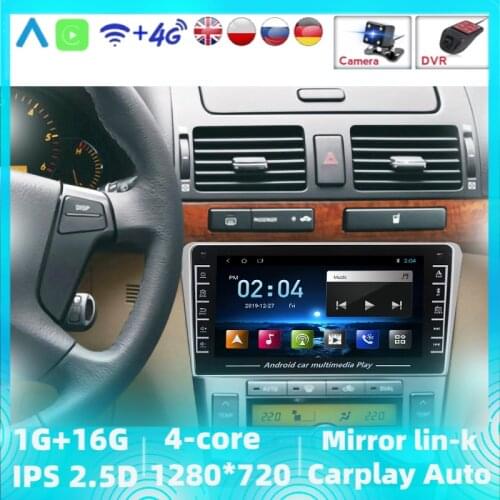 Car Radio 2 DIN Android 8.1 For Toyota Avensis T25 2002 2008 2007 2006 2005 2004 8'' GPS Navigation IPS Bluetooth BT Car Stereo