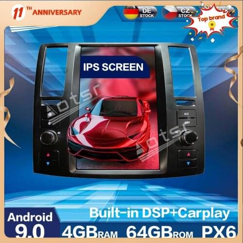 For Infiniti FX FX25 FX35 FX37 2003 -2009 Tesla PX6 Android 4+64G Car Radio Player Car GPS Navigation Multimedia Stereo Carplay