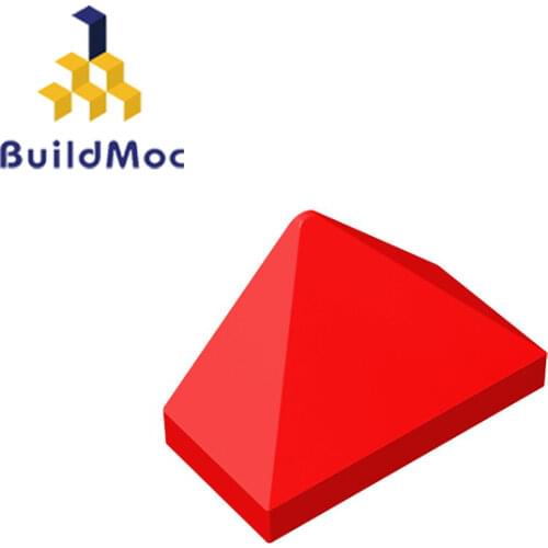 BuildMOC 15571 Slope 45 2x1 Triple Bottom Stud Holder Building Blocks Parts DIY Educational Classic Brand gift Toys