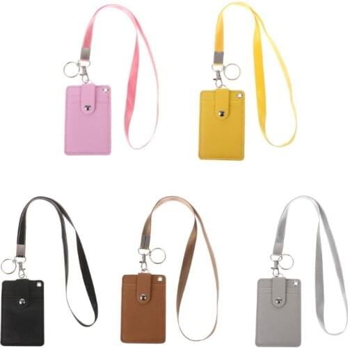 Office Work School ID Card Badge Holder with Keyring Rope Layards Neck Strap
