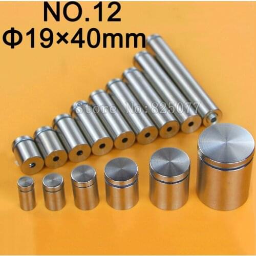 DHL 1000PCS Diameter 19x40mm Stainless Steel Standoffs Pin Nails Hollow Screw Acrylic Billboard Advertisement Fixing Screw KF954