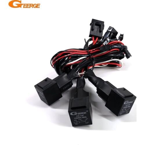 For BMW angel eyes halo ring Switch headlight low high beam, Relay Harness w/ Fade-on Fade-off Three relays Wiring Harness Kit