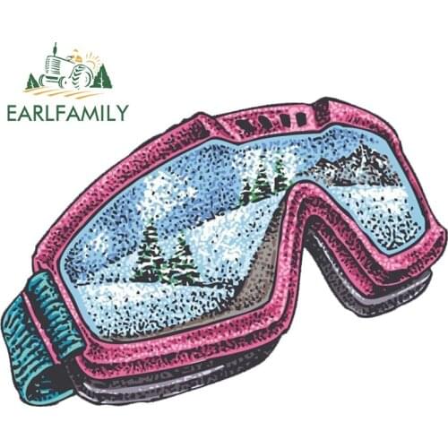 EARLFAMILY 13cm x 9.4cm for Ski Glasses Car Stickers Funny Decal Waterproof Motorcycle Vinyl Car Wrap Sticker Occlusion Scratch
