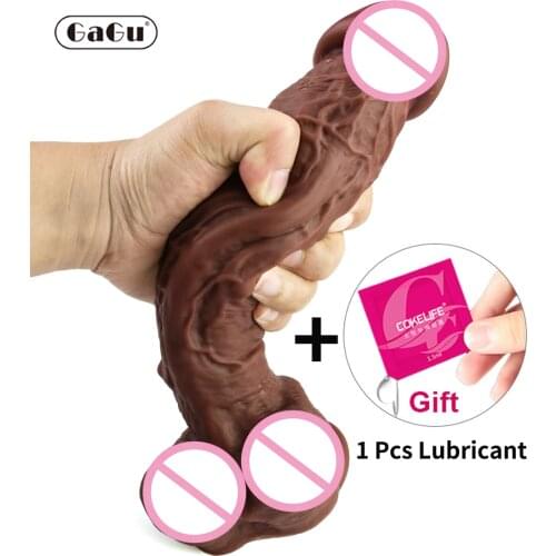 GaGu Giant Double layer Silicone Flesh Dildo Thick Huge Dildo Extreme Big Realistic Dildo Suction Cup Sex Product for Women Gay