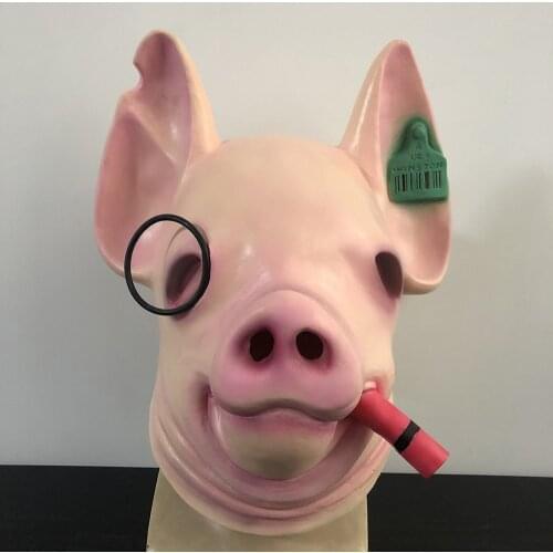 Game Dogs Watch: Legion Pig Head Mask Cosplay Legion Winston Pig Masks Animal Latex Masks Halloween Carnival Party Costume Props