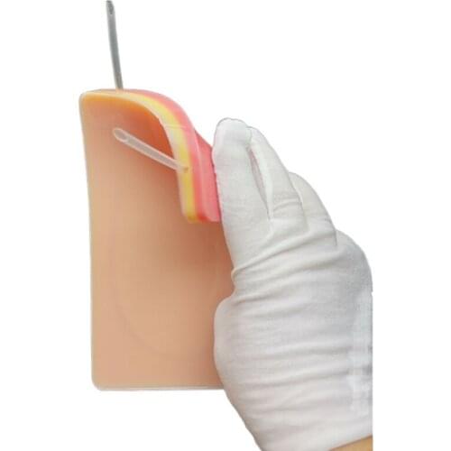 Injection Training Pad Model, Silicone Human Skin Suture Training Model, Injection Practice Pad, Veins Imbedded Model
