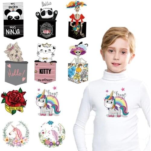 Beautiful Small Patch Cute Animals Skull Mandalas Iron-On Transfers For Clothing Diy T-shirt Jeans Hoodies Applique On Clothes