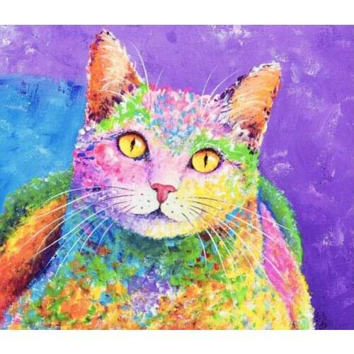 Colorful cat The wooden puzzle 520 pieces ersion jigsaw puzzle white card adult childrens educational toys