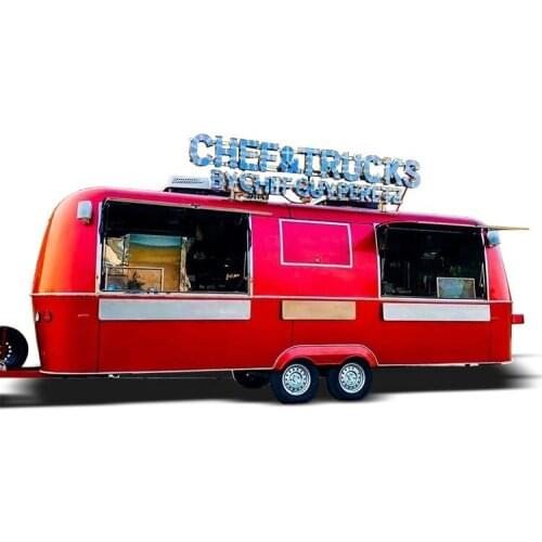 Top sale Airstream SS Hot Dog Food Cart Cold Cart Fast Food Retro Food Trailer Street Truck Ice Cream Trailer