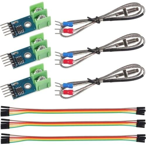 New 3 Sets DC 5V MAX6675 Module + K Type Thermocouple Temperature Sensor M6 for Arduino Raspberry Pi