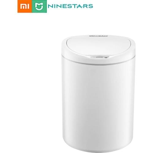 NINESTARS intelligent sensor trash can Intelligent sensing one-button Auto Sealing Bins Induction Cover Trash 8L