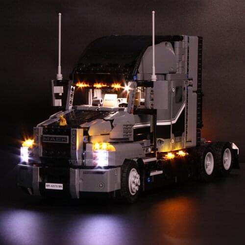 The Led Light Set Compatible For the Tech 42078 the Mack Anthem Truck Building Blocks Bricks Toys(LED light+Battery box)