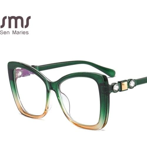 Optical Glasses Clear Square Prescription Eyeglasses Frames Ladies Women Luxury Brand Designer Hyperopia Glasses Eyewear