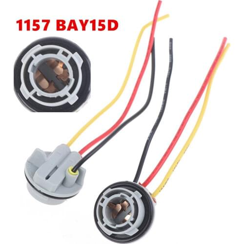 2X 1157 BAY15D Lamp Holder Bulbs P21/4 Adapter Base Socket Connector Plastic Car Accessories For Turn Signal Headlight Light