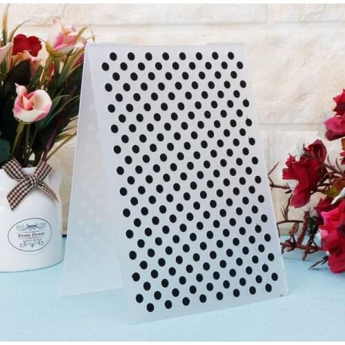 Plastic Embossing Folder Template For DIY Scrapbook Photo Album Card Paper Craft Dot Pattern E56E