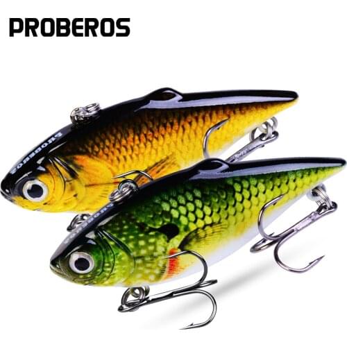 PROBEROS 1PC Pencil VIB Hard Bait 9g-6.5cm 3D Eyes Fishing Lure Sinking Vibra Pencil Bait Rattlin Balancer Fishing Tackle