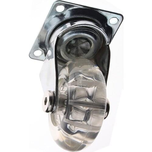 Transparent 2'' Inch with Brake Transparent Caster Child Bed Wheel Mute Wearable For Office Chair Sofa Furniture Hardware