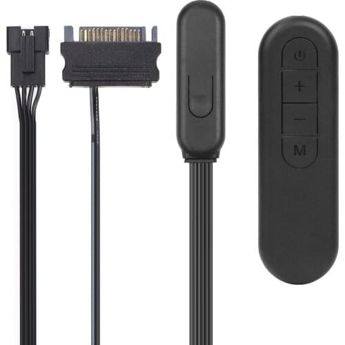 RGB Fan Cooler PC Case ARGB Wireless Controller 5V 3Pin/12V 4Pin Light Remote Control for Desktop Computer Chassis Cooling Fan