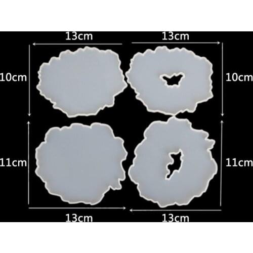 Tray Silicone Mould Irregular Coaster Epoxy Resin Molds DIY Hand Making Supplies