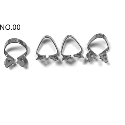 NO.00 Dental Rubber Dam Sheets Clamp Clip SS Flexible Anti-Fatigue #00 For Premolar and Molar Teeth