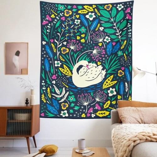 Tropical plant tapestry unicorn Wall Hanging Cat Tapestries snake Bohemian witchcraft living room home decoration beach towel