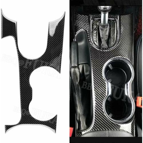 Carbon Fiber Car Interior Gear Shift Panel Cover Trim Fit For Ford Mustang 2015-2017