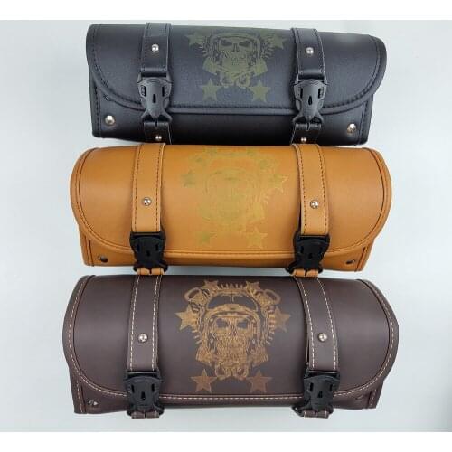 Universal Motorcycle Saddlebag Waterproof Tool Bag Mounting Strap Round Storage Bag Side Bags For Motorcycles