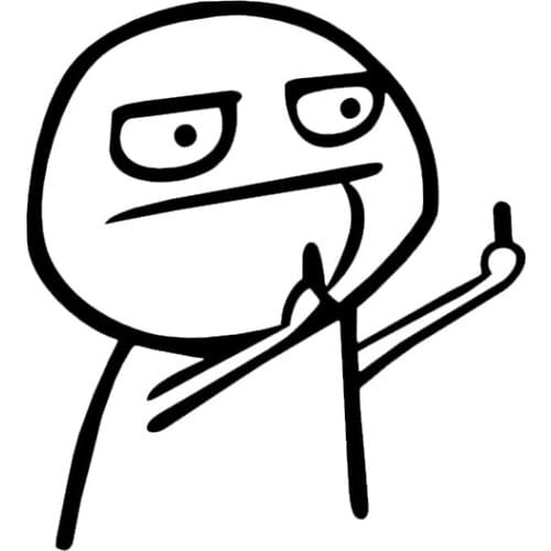 Funny Cartoon Middle Finger Vinyl Car Sticker Motorcycle Decal Styling Car Accessories 14.4CM*13CM T-00133