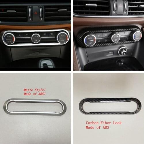 Yimaautotrims Middle Control Air Conditioning AC Panel Cover Trim Fit For Alfa Romeo Giulia 2016 - 2020 / ABS Interior
