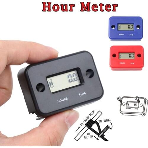 LCD Waterproof Digital Tach Hour Meter Counter For ATV Motorcycle Instruments Snowmobile Gasoline Boat Generator Bike Wholesale