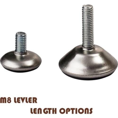Chair Desk Cabinet etc Furniture Levelers M8 Threaded height Adjustable Great Glide