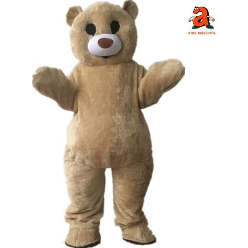 Lovely Full Body Mascot Bear Costume Adult Size Fancy Dress Fur Plush Outfit Animal Mascots for Carnivals and Festivals