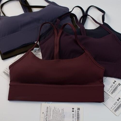 Lulu Flow Y Women Bras Breathable Sports Bra Jogging Padded Gym Women Sports Bra Gym Female Underwear Running Push Up Lingerie