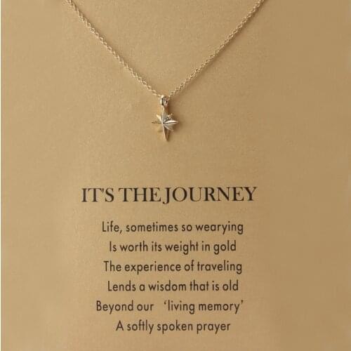 Minimalist Small Star Charms Choker Collier Necklaces Links Chains Wish Card Gold Color For Women Statement Jewelry Gift EY3521