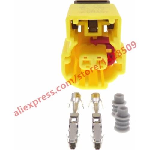5 Sets 2 Pin Auto Electric Cable Harness Waterproof Yellow Connector 1.2 Series 8K0973323R Wiring Socket For VW Audi
