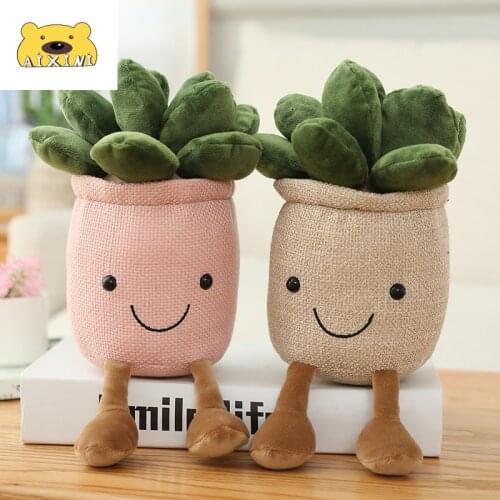 1Pcs Artificial Succulent Pillow Plush Flower Plush Plants Stuffed Toy Soft Bookshelf Decor Flower Pillow Birthday Gift Plushies